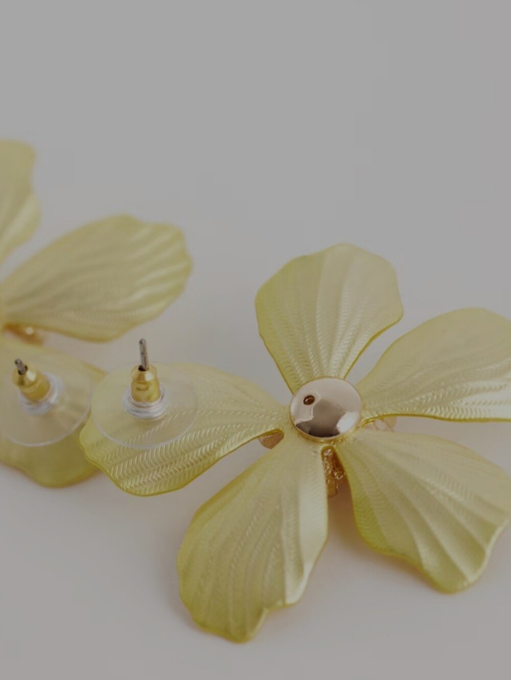 Aldo Gold Floral Crystal Drop Earrings - Picture 2 of 9